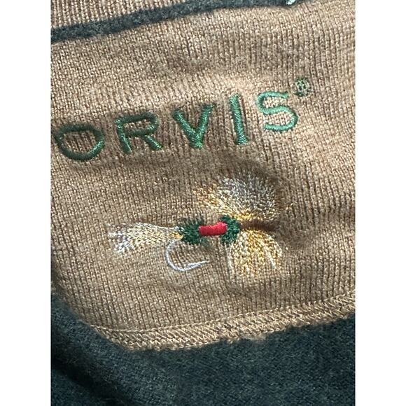 Orvis dark green 1/4 zip neck pullover sweater size Small - Picture 3 of 11